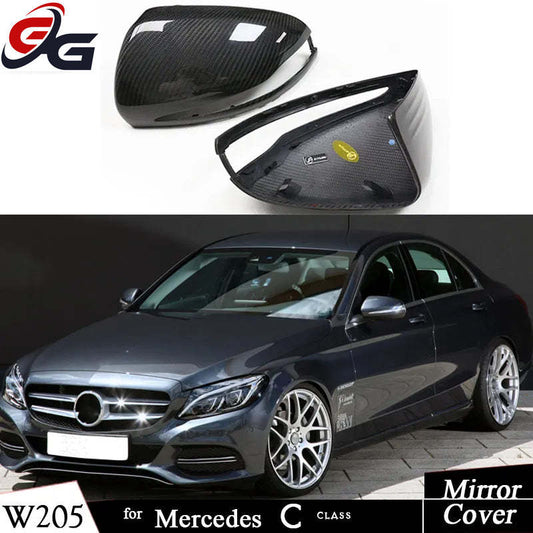 Car Dry Carbon Side Rearview Mirror Cover Trim for Mercedes B W247 C W205 E W213 W238 CLS C257 S W222 GLA H247 GLB X247 GLC W253