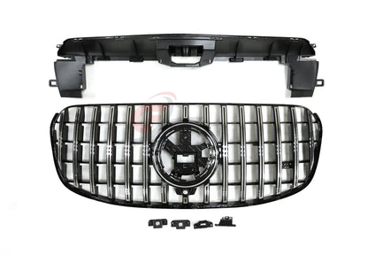 Front Bumper Grill Mesh Grille for Mercedes Benz GLS Class X167 2024+ GLS400 GLS450 GLS580 Racing Grills ABS Black Car Styling