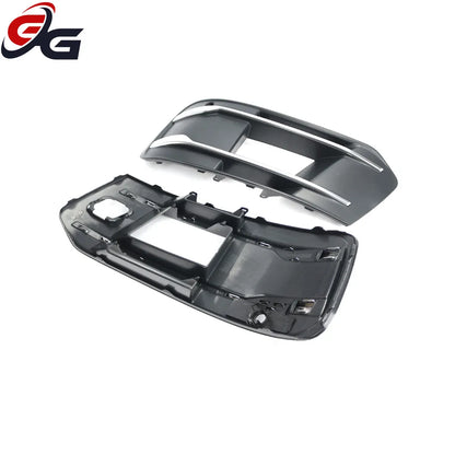 2 Pcs Fog Light Frame Cover Trim Front Bumper Lamp Grille Cellular Grid for Audi Q7 2016-2019 Ordinary Style Car Accessories