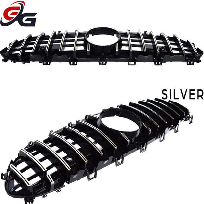 C257 GT Style Black Silver Grill Front Bumper Grille for Mercedes CLS Class 2018-2023 4-Door Coupe W257 CLS350 CLS53 AMG Grills