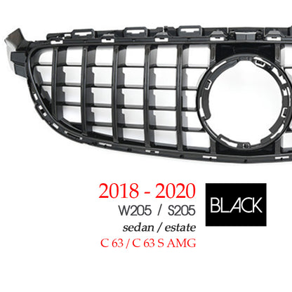 Panamericana Grille GTR Type Grill For Mercedes C Class W205 Sedan S205 Estate A205 Cabrio C205 Coupe 2015 - 2020 C180 C200 C300