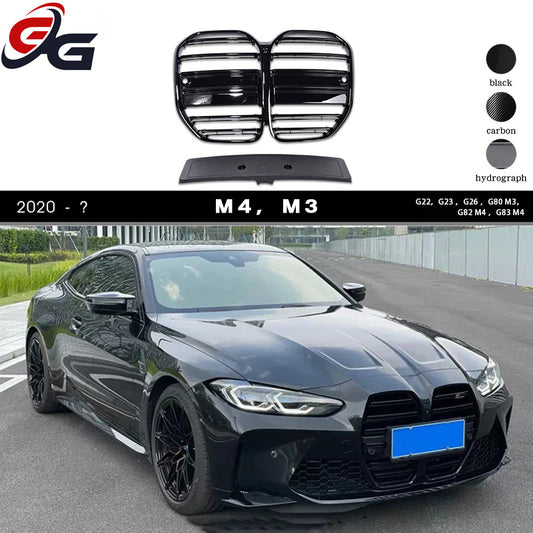 Black Front Bumper Grille for BMW 4 Series M4 2020 - 2025 2 Door G22 G82 Coupe G23 G83 Convertible i4 4 Door G26 Gran Coupe