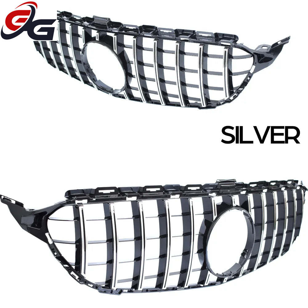 W205 Front Bumper GT Grill for Mercedes Benz C Class S205 A205 C205 2015 - 2017 C200 C250 C300 C350 C400 C450 C43 AMG Grille