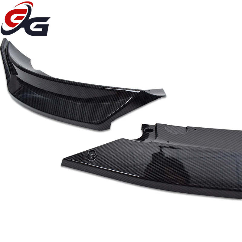 Carbon Fiber Printing PP Plastic Front Bumper Lip Spoiler for 2017+ Tesla Model 3 5YJ3