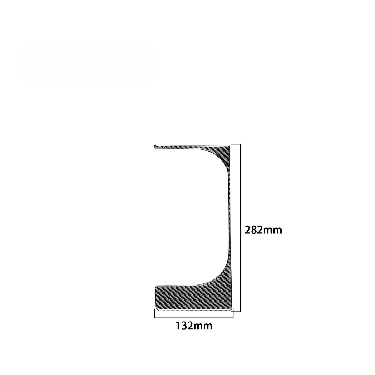 1PC Prepreg Dry Carbon 3*3 3K Carbon Fiber Interior Cup Holder Frame Overlay Trim for Toyota Tundra XK50 Facelift (2014-2021)