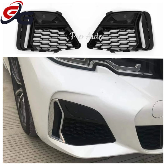 Front Bumper Fog Lamp Frame Fangs Style for BMW 3 Series G20 M340i G28 Pre-LCL 2019-2022 Grille Cover Car Accessories