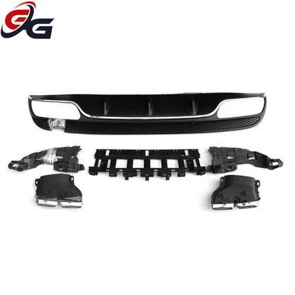 W205 Rear Bumper Diffuser Lip Exhaust for Mercedes Benz C-Class 4-Door Sport C200 C250 C300 C350 C400 C43 Pre-Facelift 2015-2018