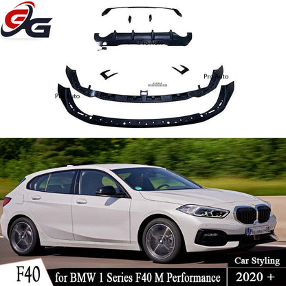 Car Front Bump Lip Diffuser Rear Spoiler Side Canards Gloss Black Splitter For BMW 1 Series F40 2020+ M Tech Aerokit M Sport MP