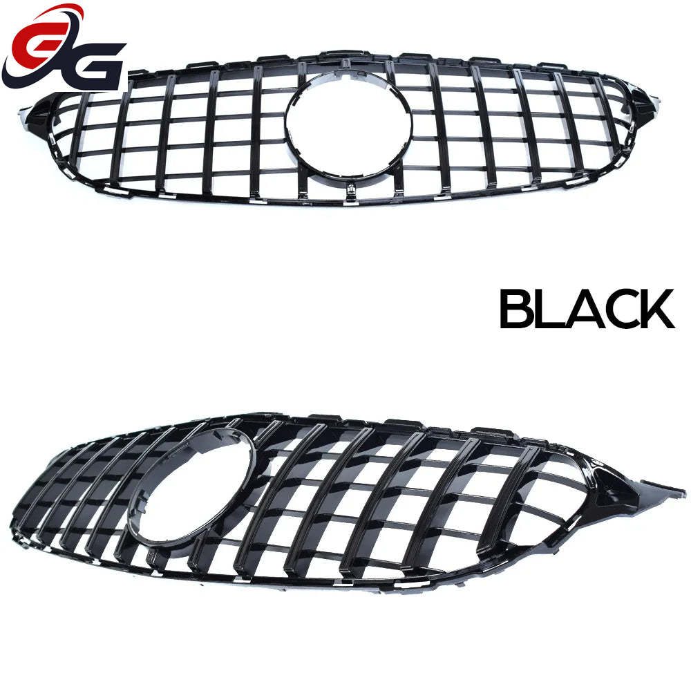 W205 Front Bumper GT Grill for Mercedes Benz C Class S205 A205 C205 2015 - 2017 C200 C250 C300 C350 C400 C450 C43 AMG Grille