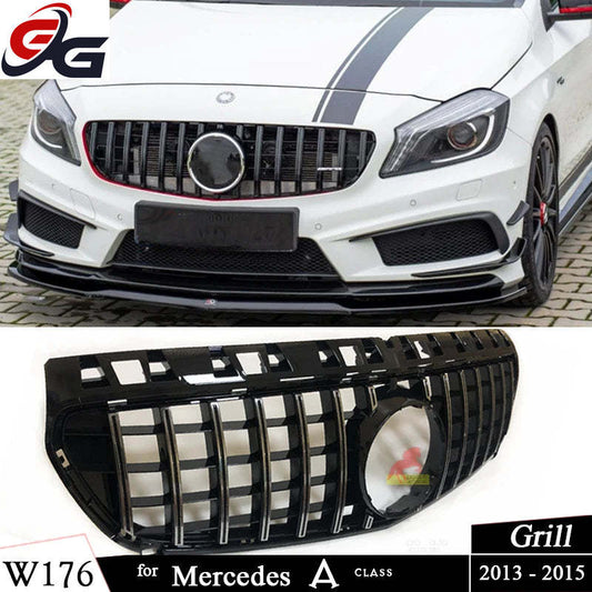 W176  Front GTR Grille Pre-facelift  for 2013 - 2015 Mercedes A Class Hatchback A180 A200 A220 A250 Except for A45 AMG Grills