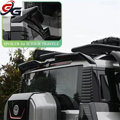 For Chery Jetour Traveler T2 2023 2024 2025 Car Rear Top Wing Spoilers & Wings Tail Splitter Glossy Black Exterior Parts Styling