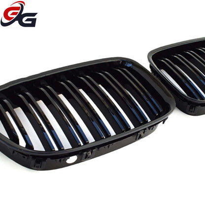 Gloss Black Front Kidney Double Slat Grill Grille for 2009 - 2017 BMW 5 Series GT Gran Turismo (F07) 528i 535i 535i xDrive 550i