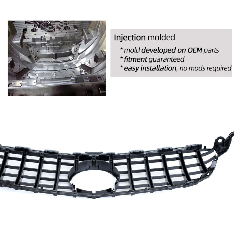 Panamericana Grille GTR Type Grill For Mercedes C Class W205 Sedan S205 Estate A205 Cabrio C205 Coupe 2015 - 2020 C180 C200 C300