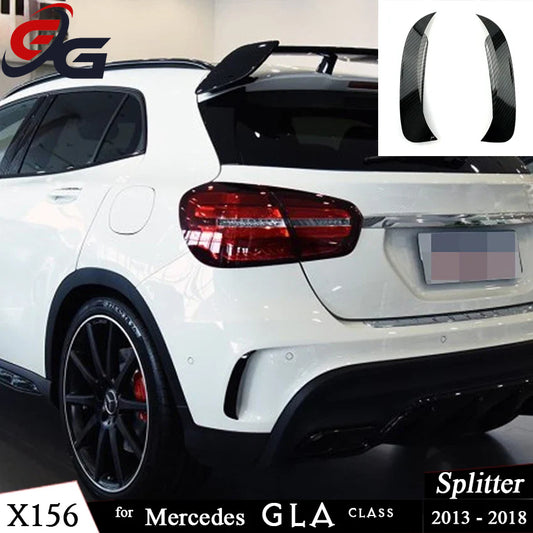 Carbon Fiber Rear Bumper Lip Sport Splitter for Mercedes Benz GLA260 GLA45 AMG Fins Fender Canards Trims Spoiler Car Styling