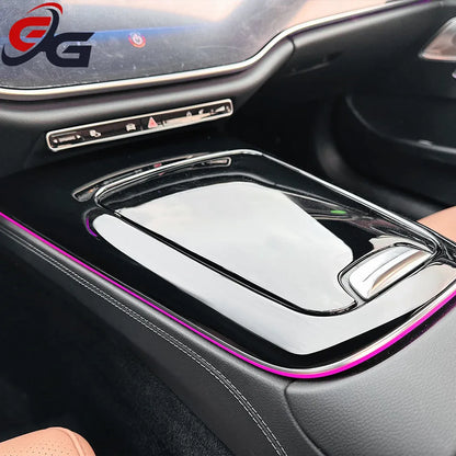 Car Sticker Interior Mouldings for Mercedes Benz E-Class W214 2024+ E260 E300 Central Control Panel Interior Patch Cover Styling