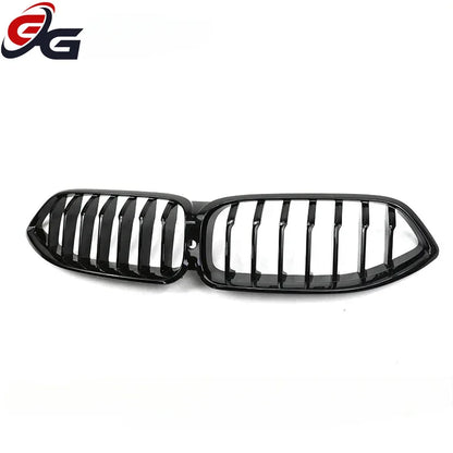 Car Front Grille for BMW 8 Series G14 G15 G16 2020+ Mesh Grill Racing Grills Carbon Look ABS Dual Line Styling Car Accessories