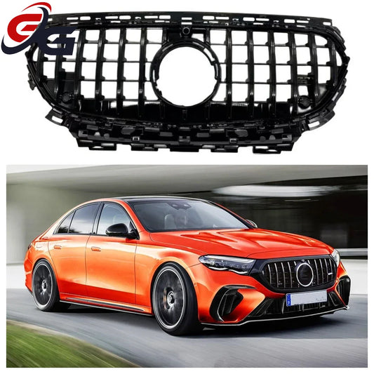 E63 Front Bumper Grille Grill for Mercedes Benz E-Class New W214 2024+ Sport Style Racing Grills E260 E300L Car Hood Mesh Grid