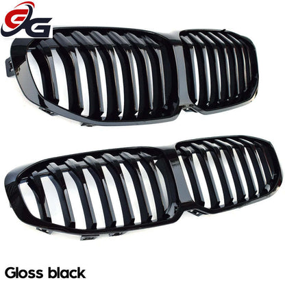 Car Front Kidney Grill Grille for BMW 1 Series 2019-2024 5-Door Hatchback F40 116i 118i 120i 128ti 116d 118d Gloss Black Grilles