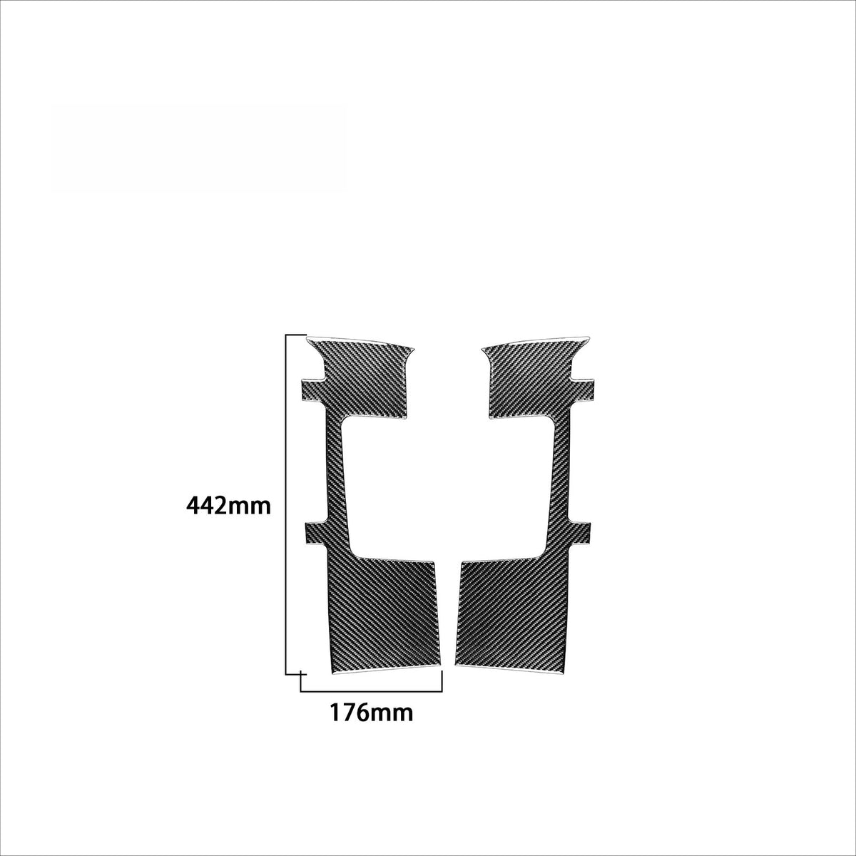 2PCS Prepreg Dry Carbon 3*3 3K Carbon Fiber Interior Seat Belt Panel Overlay Trim for Toyota Tundra XK50 Facelift (2014-2021)