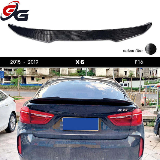 X6M PSM 3*3 3K Twill Carbon Fiber Rear Deck Spoiler Boot Wing for 2015 - 2019 BMW X6 F16 X6M F86