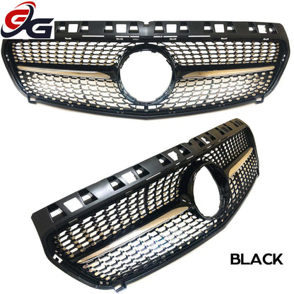 W176  Front Bumper Racing Grille Diamond for Mercedes Benz A Class Pre-facelift W176 2013 - 2015 A180 A200 A220 A250 Car Grills