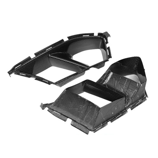 3×3 3K Twill Dry Carbon Fiber Front Bumper Vent Fog Light Frame Cover for BMW G80/G81 M3 & G82/G83 M4 2020-2026