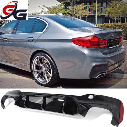 G30 Black Diffuser for BMW G31 5-serioes & F90 M5 Pre-LCI 2017 - 2019 540i 535d 530i 530d 550i M Sport Bumper Only