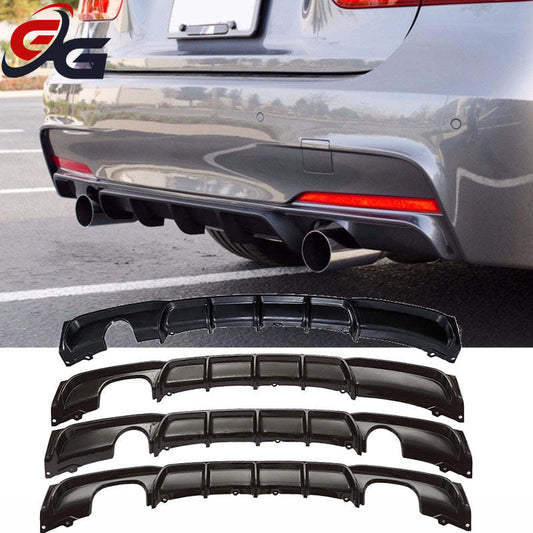 F30 Carbon Fiber Style Gloss Black Rear Bumper Diffuser for 2012 - 2018 3 Series F30 Sedan F31 Wagon 320i 325i 330i 335i M Sport