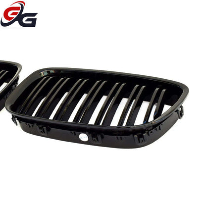 Gloss Black Front Kidney Double Slat Grill Grille for 2009 - 2017 BMW 5 Series GT Gran Turismo (F07) 528i 535i 535i xDrive 550i