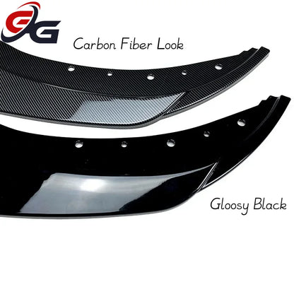 Car Front Bumper Lip Spoiler for BMW 3 Series G20 G21 320i 325i 2019 - 2022 Carbon Look & Black Diffuser Guard Body Kit Cover