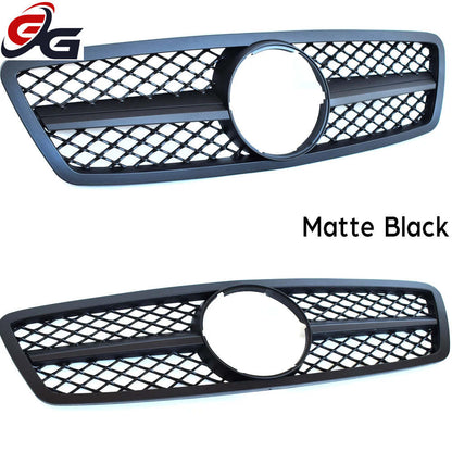 Car Grille Black GT Front Bumper Grill for 2000-2006 Mercedes C Class Saloon W203 Tourer S203 C180 C200 C230 C240 C280 C320 C350