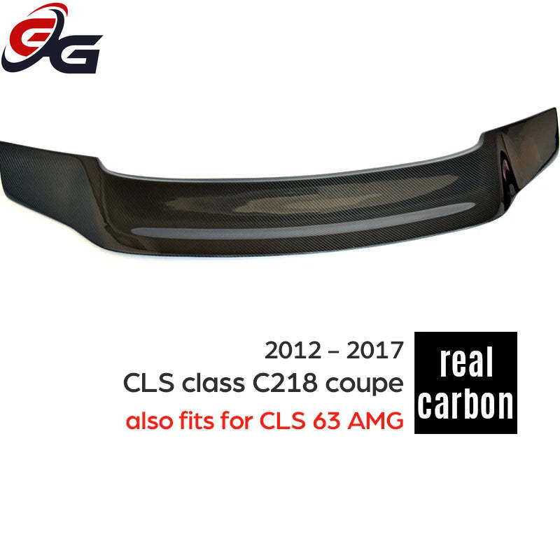 Real Carbon Fiber Spoiler for Benz CLS Class W218 C218 CLS63 CLS350 CLS500 AMG 2012-2017 Rear Bumper Trunk Lip Wing Car Styling