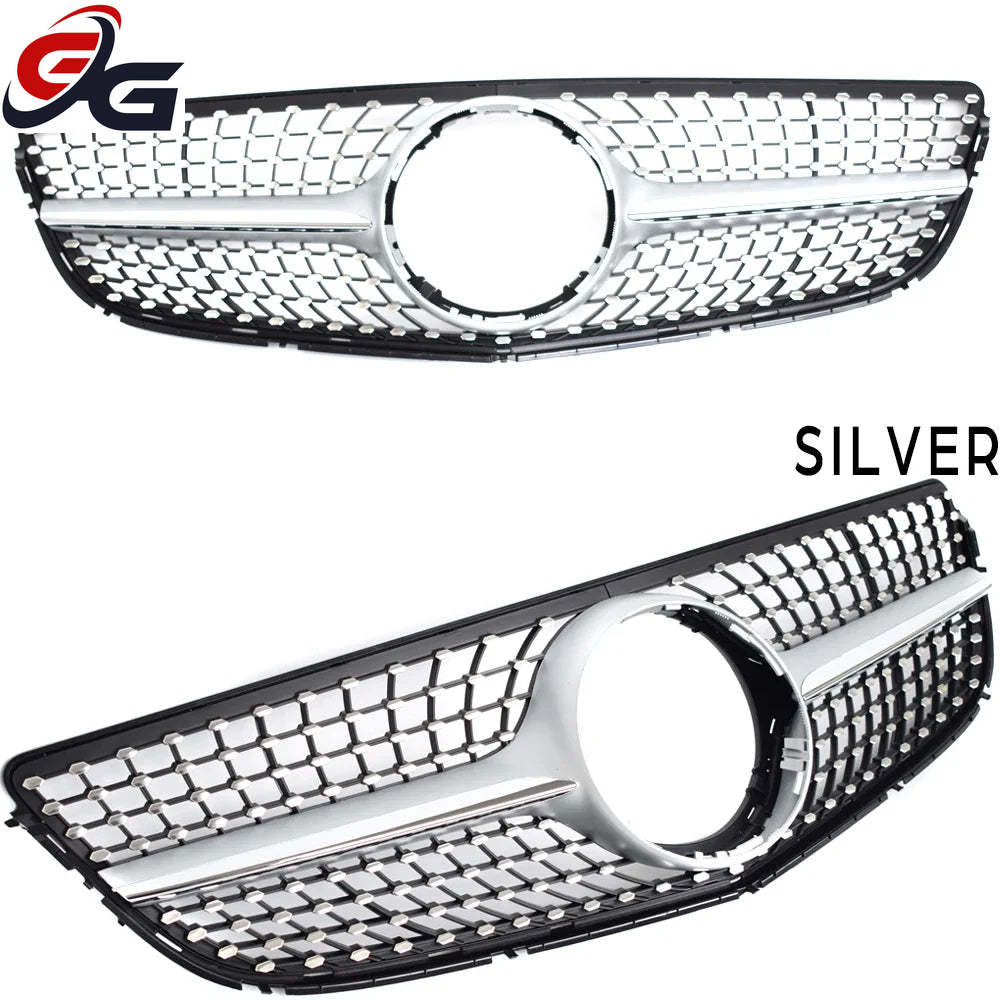 W207 Diamond Front Bumper Grille for Mercedes Benz E Class 2-Door Coupe C207 A207 2014-2016 E250 E300 E350 Car Racing Grills