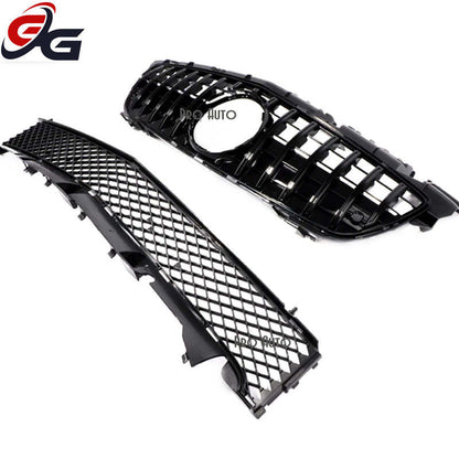 R172 Grille GTR Style Front Bumper Grill for Mercedes Pre-facelifted R172 SLK Class 2011-2015 SLK200 SLK250 SL300 Hood Mesh Grid