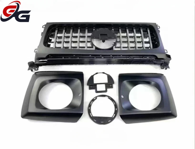 Front Bumper Grille Centre Hood Grill Body Kit for Mercedes G Class G Wagon W464 2019-2025 G63 G65 AMG Black Silver Car Styling