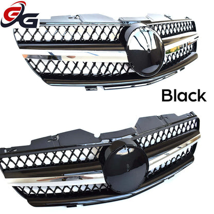 R230 Car Front Bumper Hood Racing Grille Replacement Grill for Mercedes SL Class R230 2003-2006 SL300 SL350, Not for AMG Models