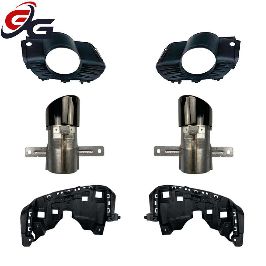 Car Rear Muffler Exhaust Cutters for Mercedes Benz GLA Class H247 GLA200 220 250 GLA35 Up to GLA45 AMG Tips Pipe Bracket Trim