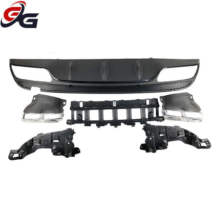 W205 Rear Bumper Diffuser Lip Exhaust for Mercedes Benz C-Class 4-Door Sport C200 C250 C300 C350 C400 C43 Pre-Facelift 2015-2018