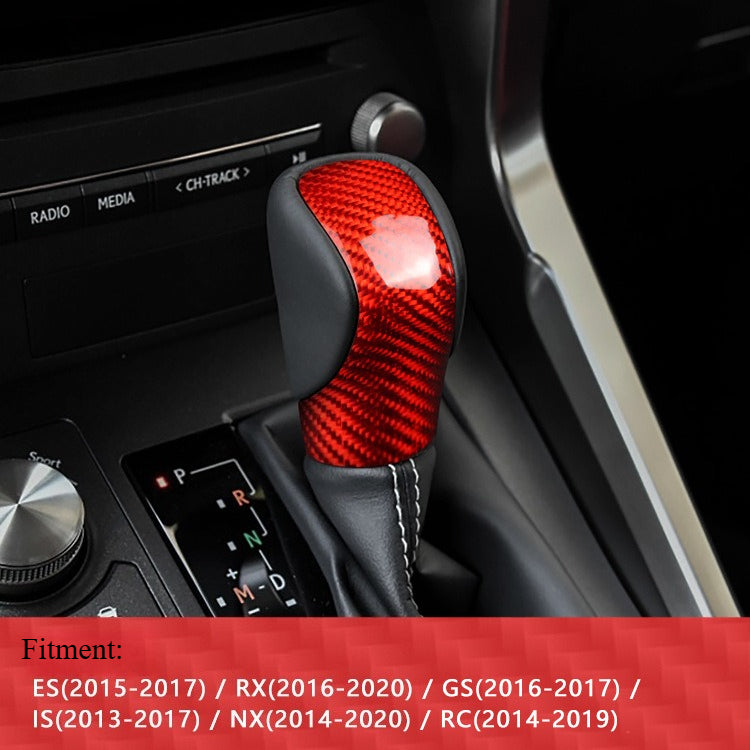Real Carbon Fiber Gear Shift Knob Cover for Lexus ES / RX / IS / NX / RC (2015 - 2017)