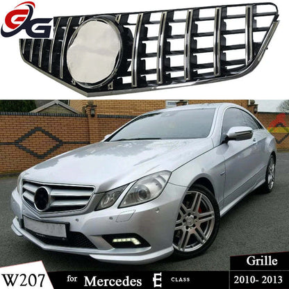 GT Grill Front Bumper Racing Grills For Mercedes E Class 2-Door Coupe C207 Cabriolet A207 2010 - 2013 E250 E300 E350 E500 Grille