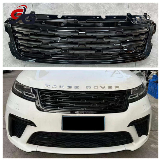 Front Bumper Grille Glossy Black Grill Replacment for Range Rover Velar Modification 2024 Racing Grills Car Styling Accessories