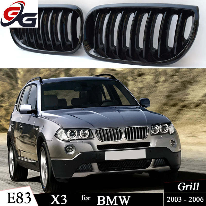 Car Front Bumper Radiator Grill Mesh Grille for 2003 - 2006 BMW X3 2.0i 2.5i 3.0i 2.0d xDrive20d 3.0d xDrive30d Cross Country CC