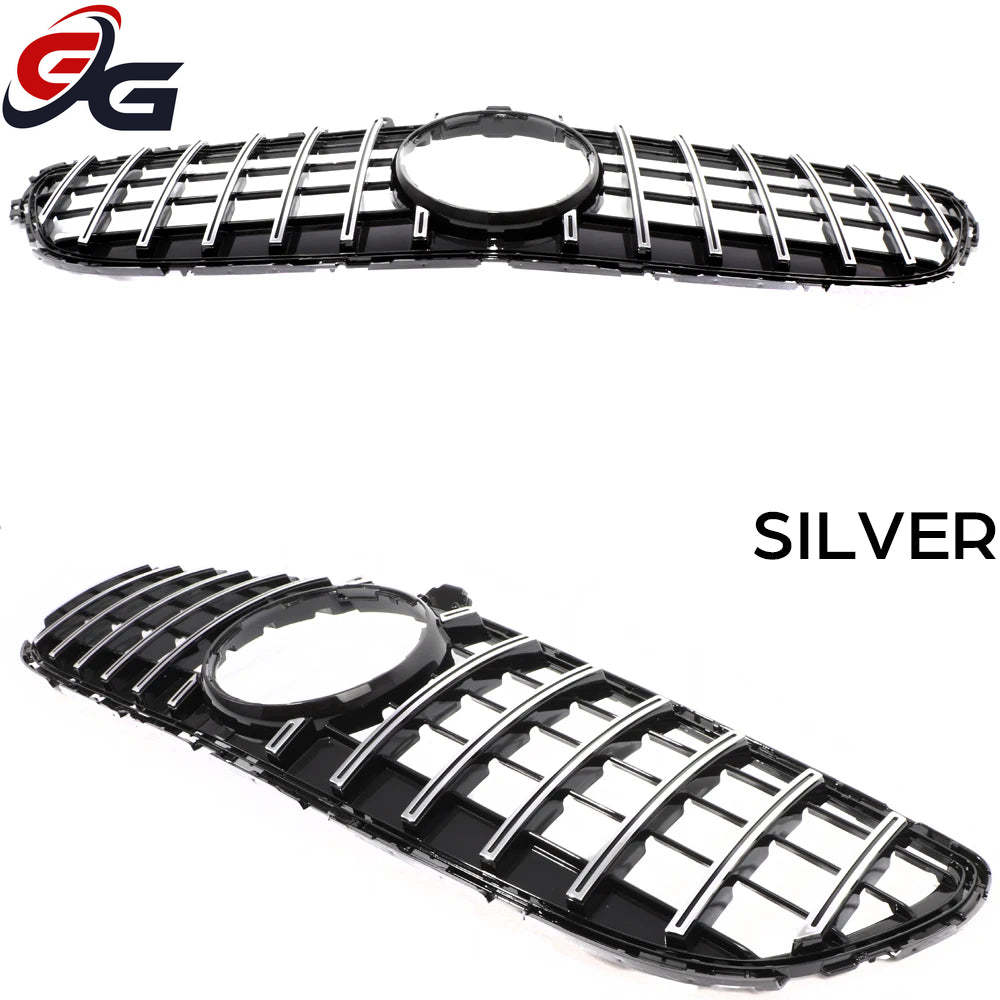 Front Bumper GT Grille suitable for Mercedes CLS Class W218 X218 2015 - 2017 CLS 400 CLS 350 CLS 500 Black Silver Racing Grill