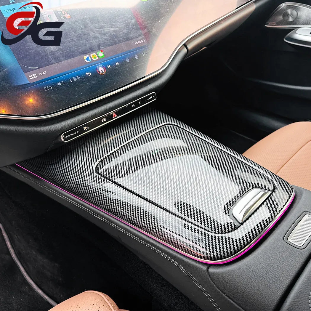 Car Sticker Interior Mouldings for Mercedes Benz E-Class W214 2024+ E260 E300 Central Control Panel Interior Patch Cover Styling