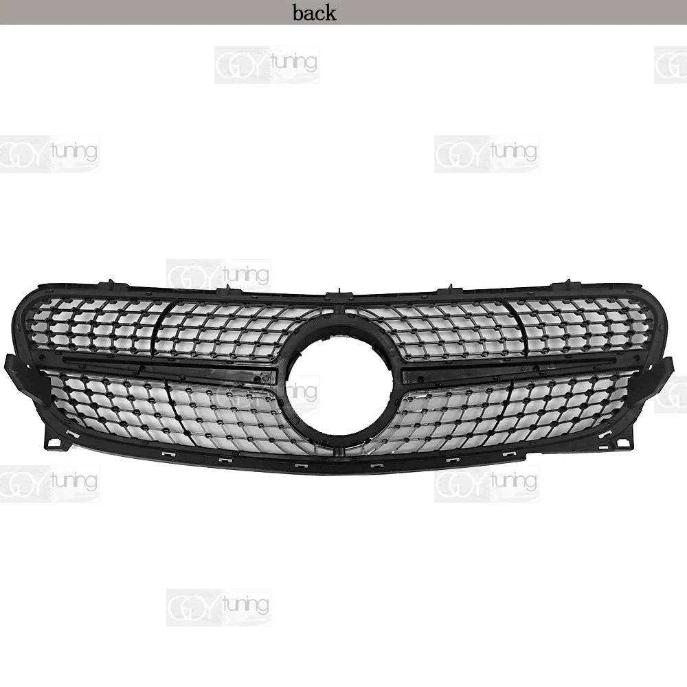 ABS Black Silver Replacement Front Bumper Radiator Diamonds Grille Fit For Mercedes GLA Class X156 2017 - 2019