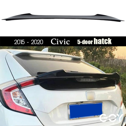 ABS Plastic Trunk Spoiler Glossy Black for Honda 10th Civic X 2-Box 5-Door Hatchback FK FK4 FK5 FK6 FK7 FK8 FK9 2015 - 2020