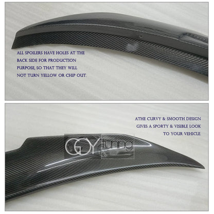 3*3 Carbon Fiber Rear Trunk Spoiler Duckbill Boot Wing for Infiniti Q50 4-Door Sedan (2013 - 2020), Fitment Guranteed