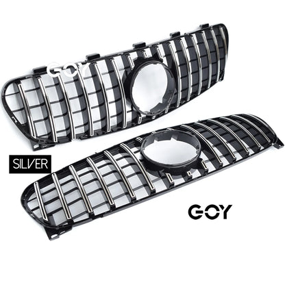 Black Silver Replacement Front Bumper GTR Panamericana Grille For Mercedes GLA Class X156 (Facelift & Pre-facelift) 2014 - 2019