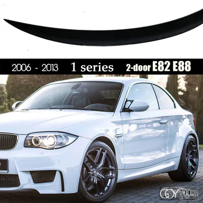 ABS Plastic Gloss Black & Carbon-Fiber-Printing Rear Roof Spoiler for BMW 1 Series E82 Coupe E88 Convertible & 1M 2006 - 2013