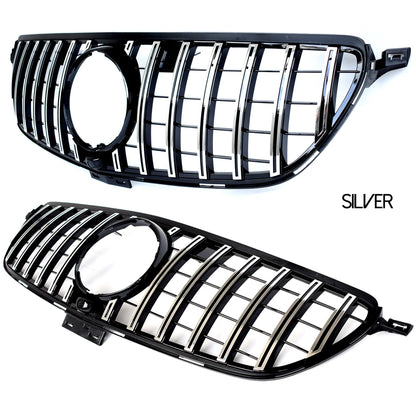 Black Silver Replacement Front Bumper GTR Grille Fit For Mercedes GLE Class C292 W292 Coupe 2015 - 2019, Not for GLE63 AMG